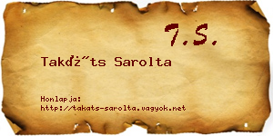 Takáts Sarolta névjegykártya