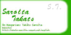 sarolta takats business card