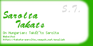 sarolta takats business card